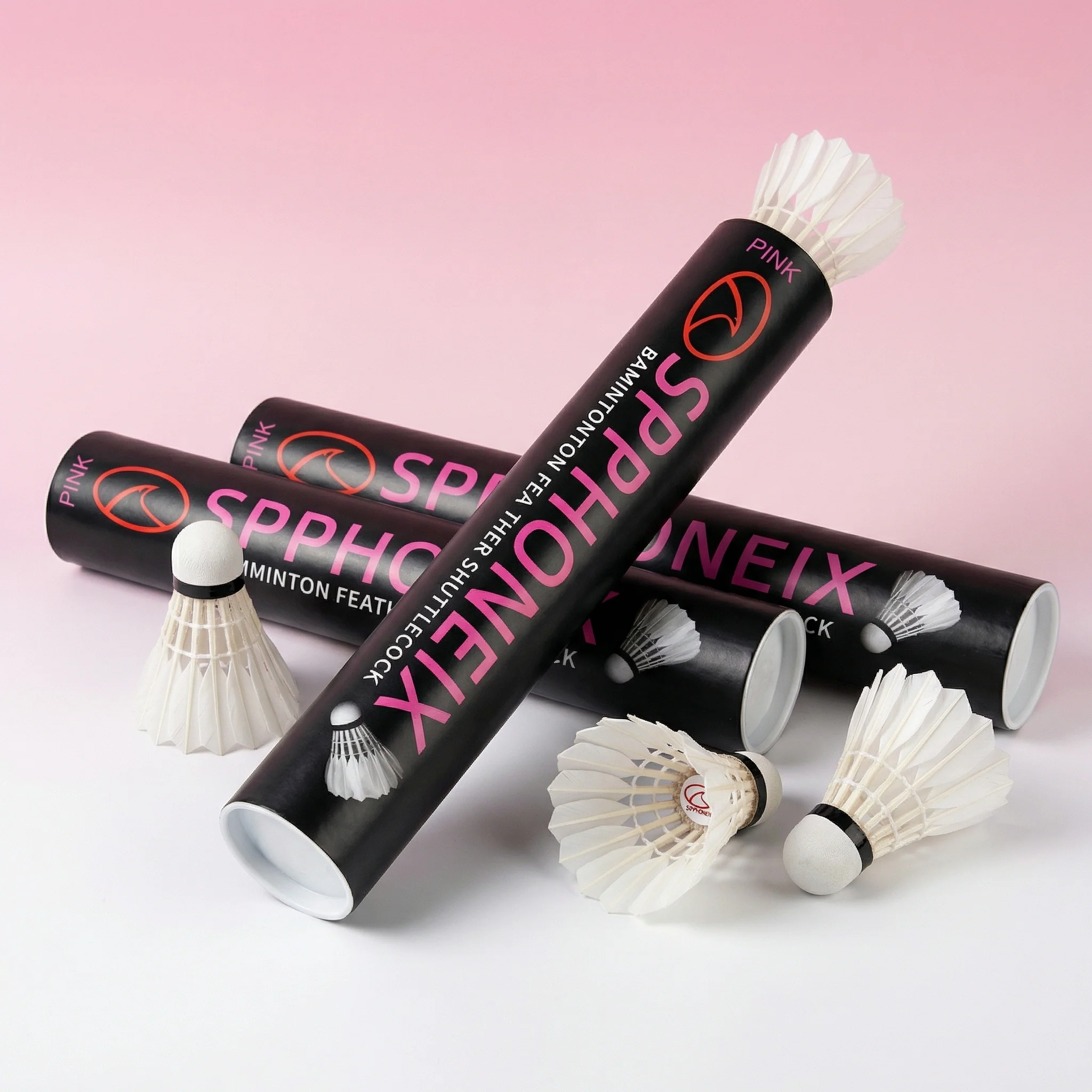 SPPHONEIX Pink Badminton Shuttlecocks Goose Feather 12PCS (King Durability) - Image 12