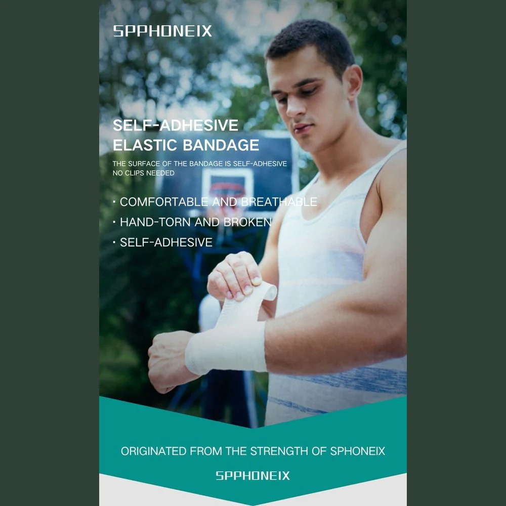 SPPHONEIX Non-Woven Self-Adhesive Cotton Bandage for Outdoor Sports Protection - Breathable, Flexible Wrap for Injuries & Support (5cmx4.5m) - Image 8