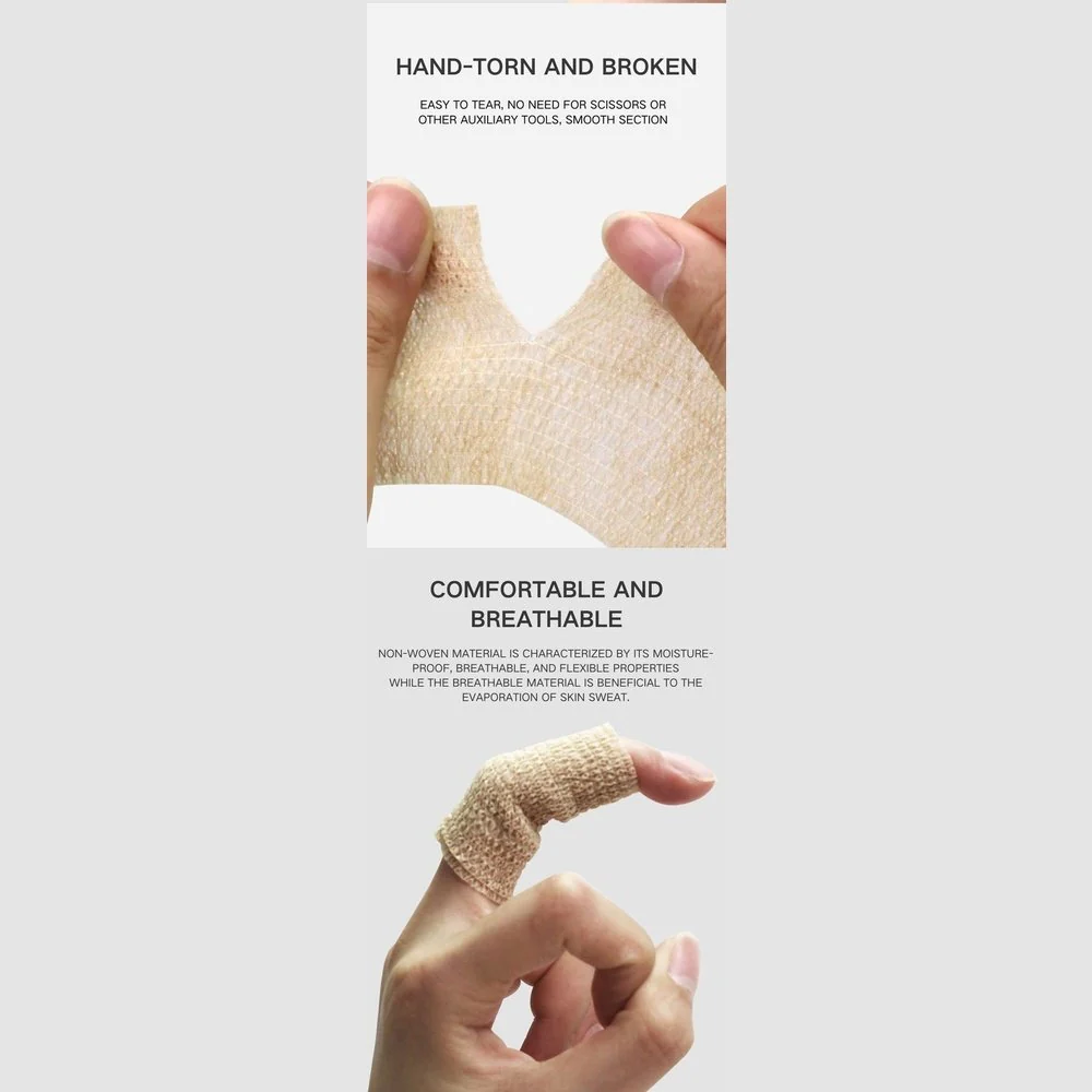 SPPHONEIX Non-Woven Self-Adhesive Cotton Bandage for Outdoor Sports Protection - Breathable, Flexible Wrap for Injuries & Support (5cmx4.5m) - Image 9