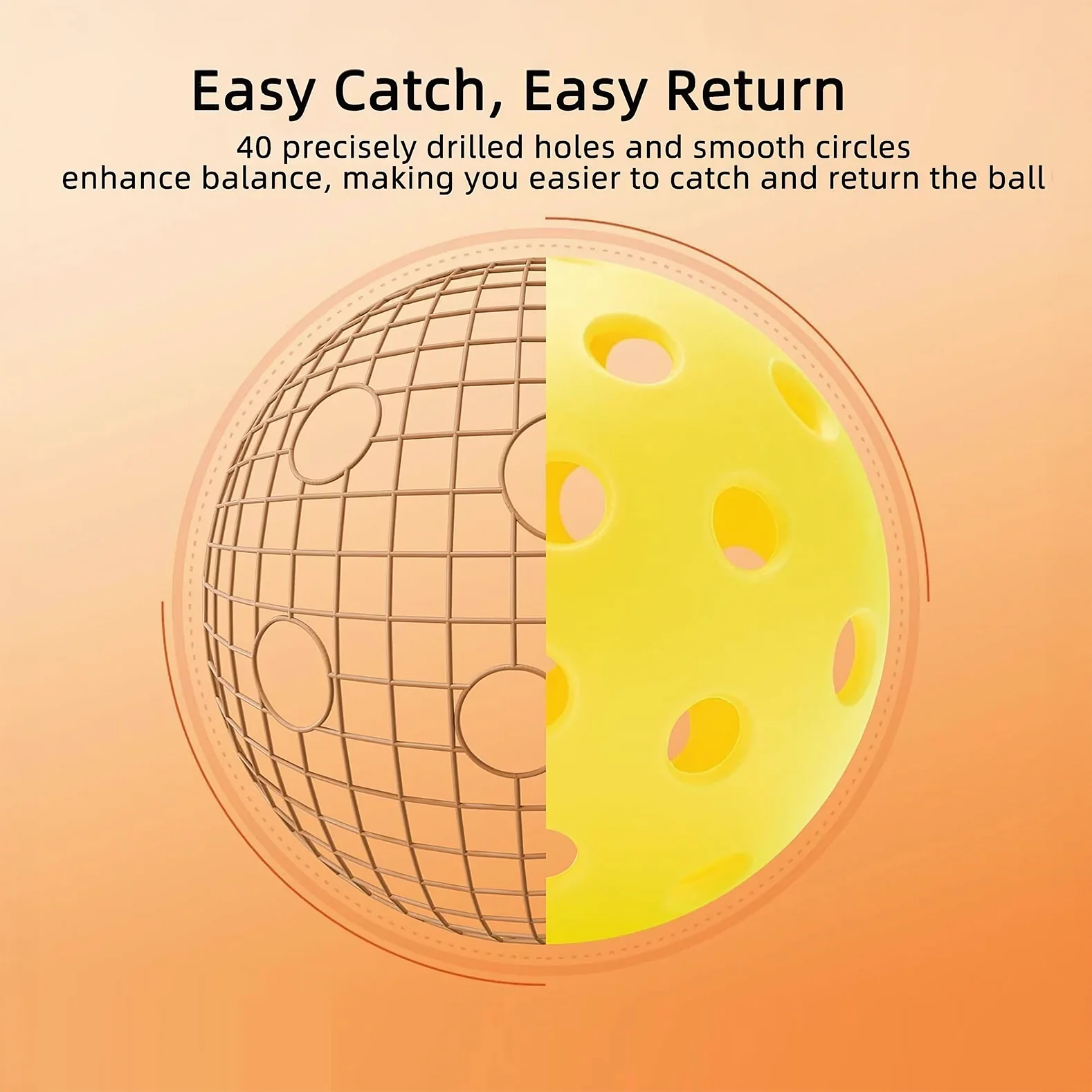 SPPHONEIX Pickleball Ball 26/40-hole Indoor&outdoor Balls 6Pcs 12Pcs - Image 4