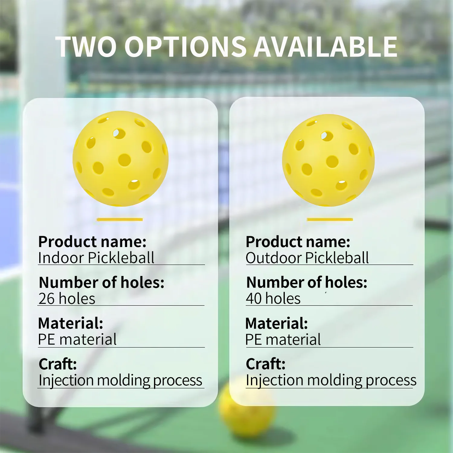 SPPHONEIX Pickleball Ball 26/40-hole Indoor&outdoor Balls 6Pcs 12Pcs - Image 7
