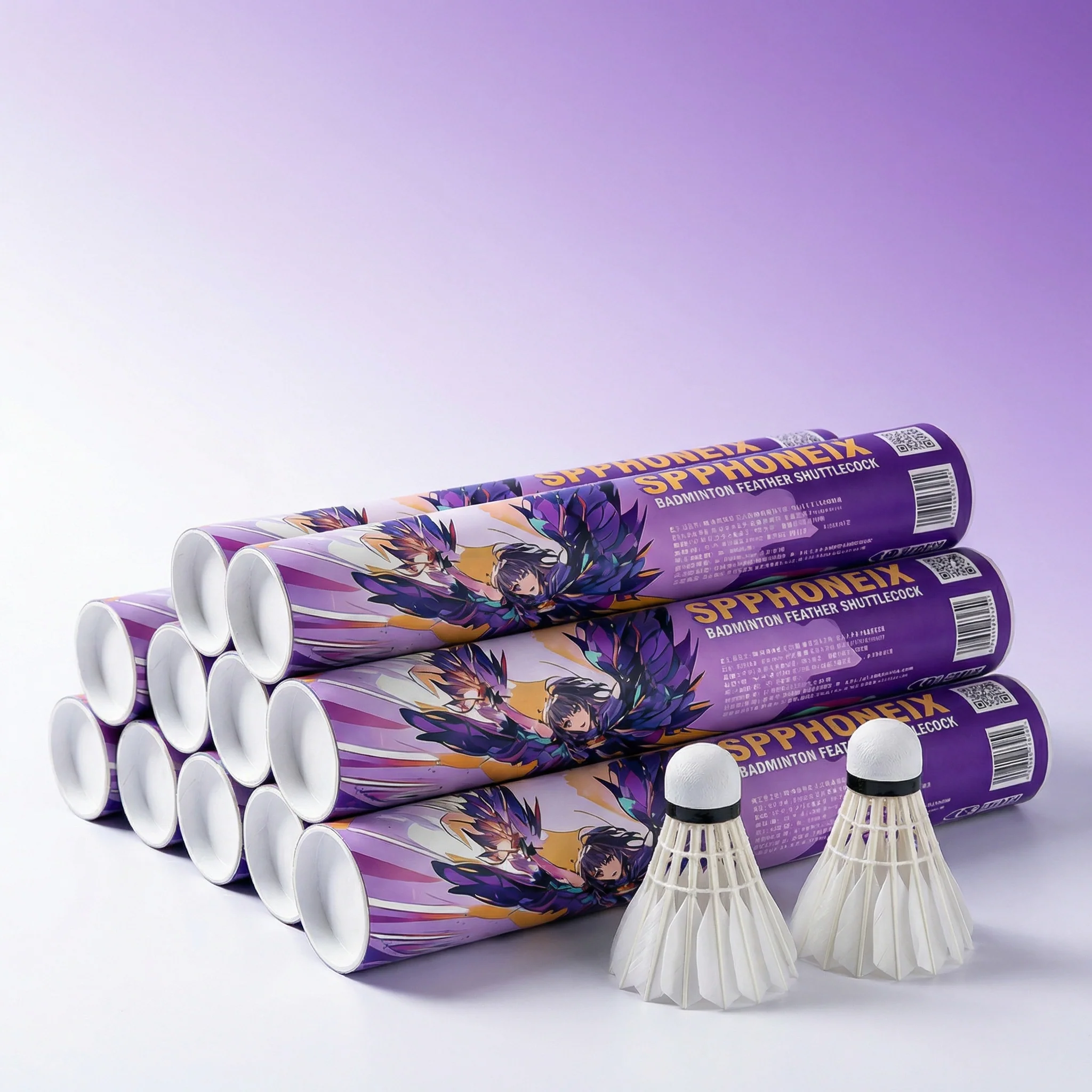 SPPHONEIX Purple Badminton Shuttlecocks Goose Feather Speed 78(Tournament LEVEL) - Image 16