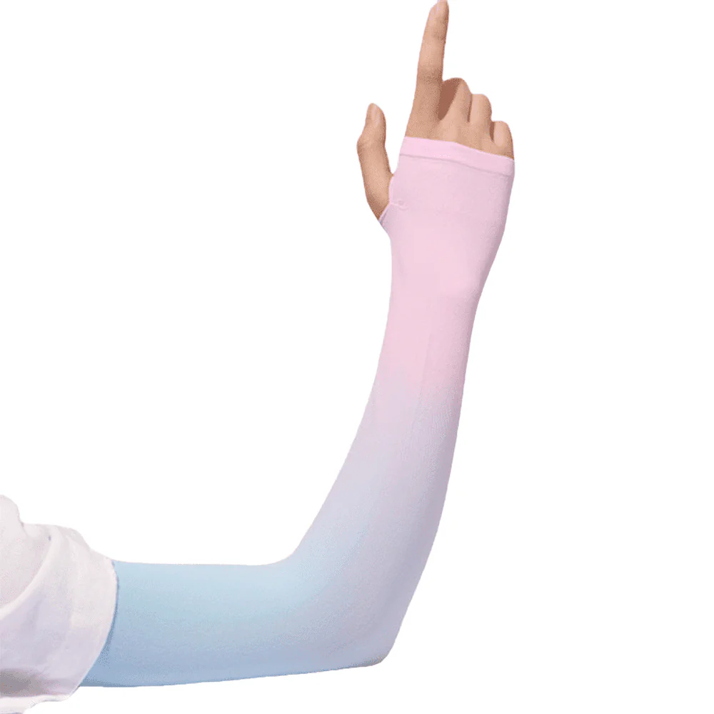 SPPHONEIX Summer Gradient Cooling Silk Arm Sleeves for Sun Protection - UV Resistant, Breathable Outdoor Cycling and Sports Arm Guards - Image 3
