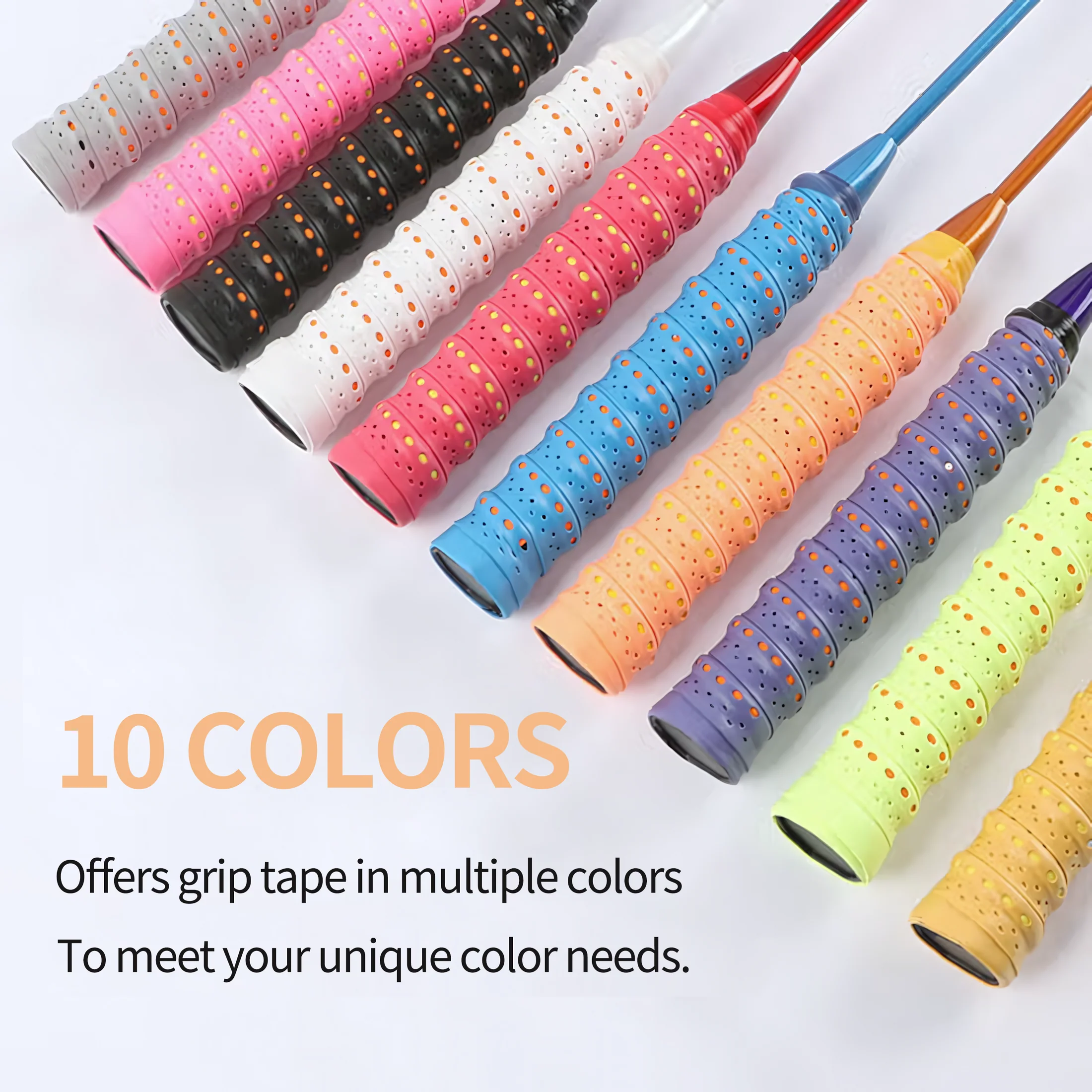 SPPHONEIX Two Color Memory EVA Keel Racket Grip Anti Slip Perforated Super Absorbent Tennis Overgrip Badminton Overgrip Pickleball Overgrip Various Sports Equipment Grip - Image 11
