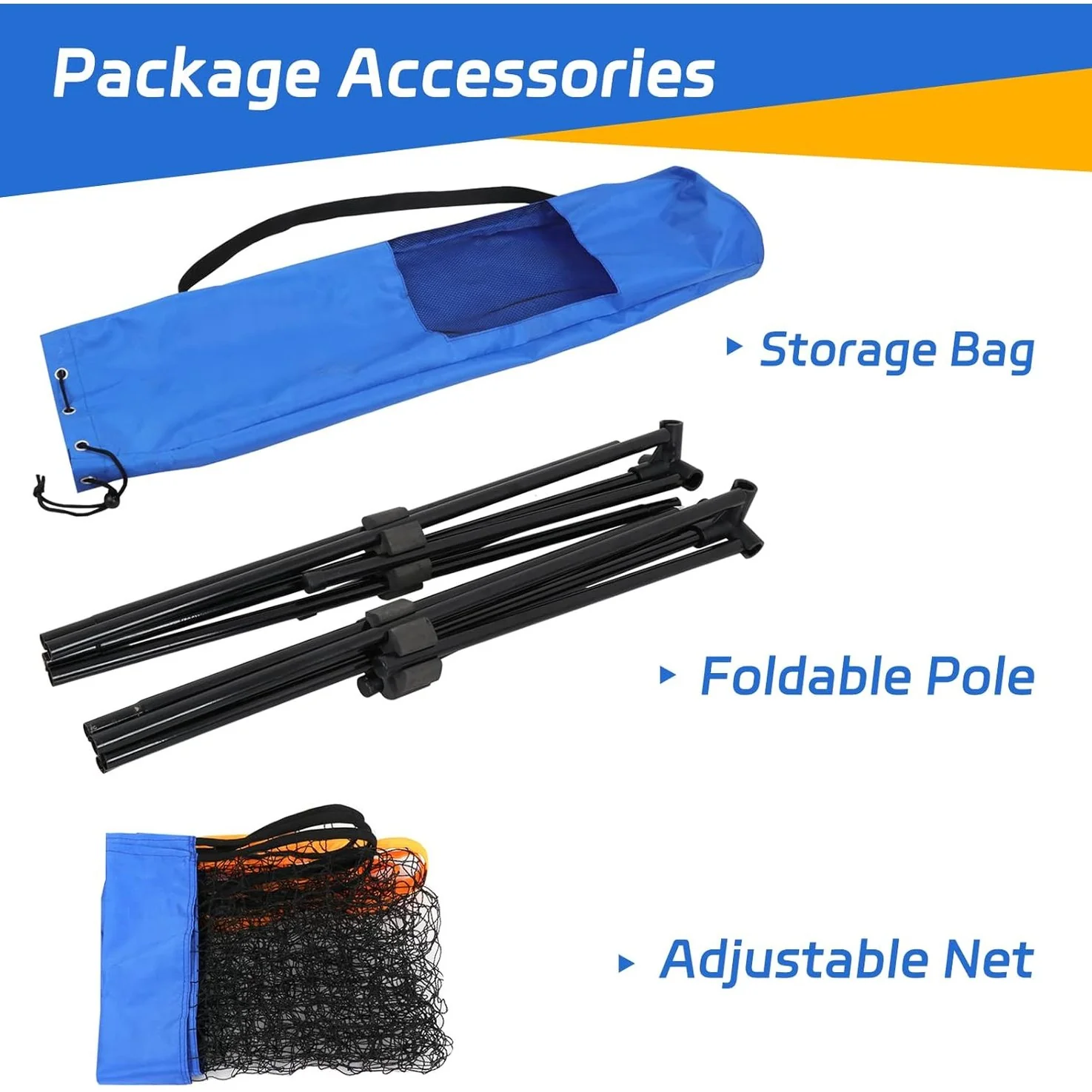 SPPHONEIX Portable Volleyball Badminton Tennis Net With Frame - Image 11
