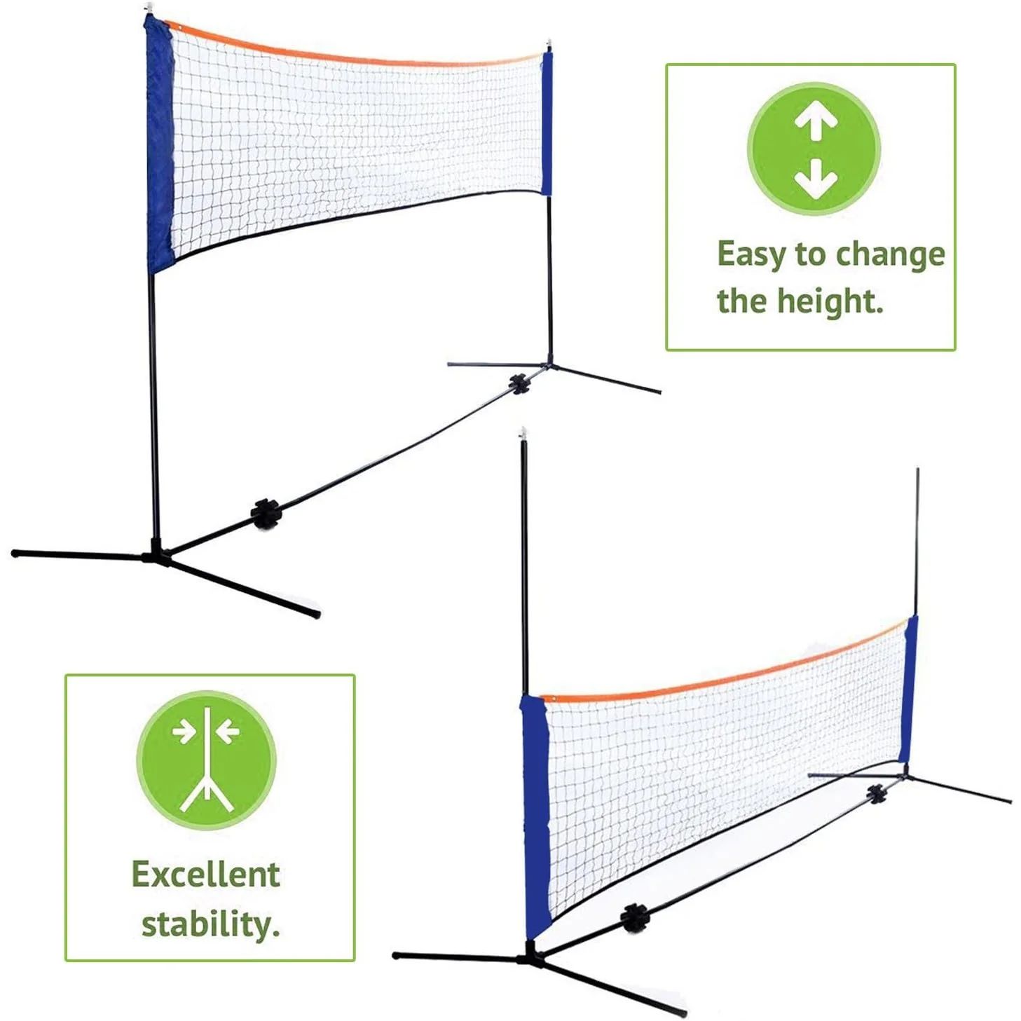 SPPHONEIX Portable Volleyball Badminton Tennis Net With Frame - Image 3