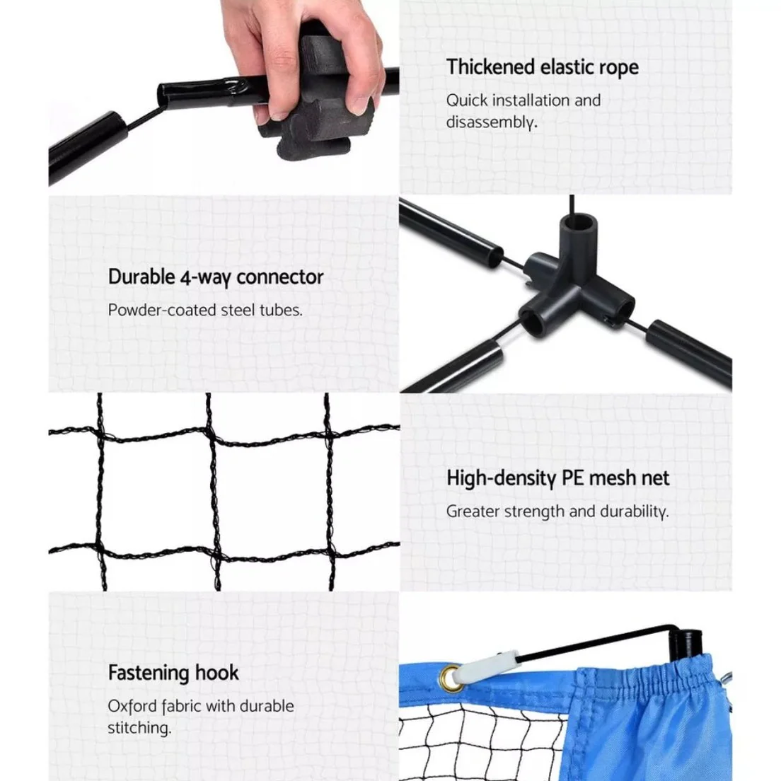 SPPHONEIX Portable Volleyball Badminton Tennis Net With Frame - Image 7