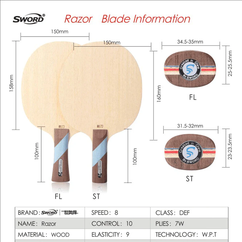 SWORD RAZOR Table Tennis Blade - Image 2