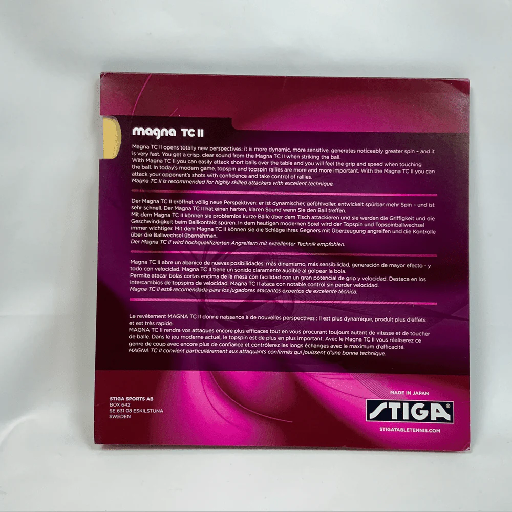 Stiga Magna TC II (2) table tennis rubber Tensor - Red - Image 2