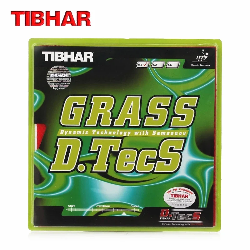 TIBHAR GRASS D.TECS Table Tennis Rubber Long Pimples - Red