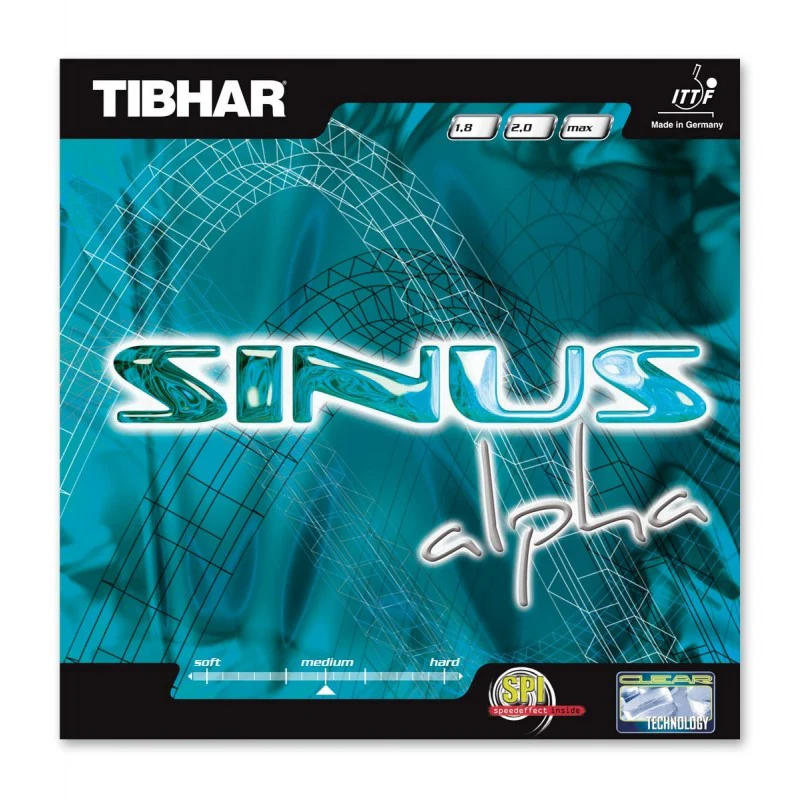 Tibhar Sinus Alpha Table Tennis Rubbr Rubber - Red - Image 4