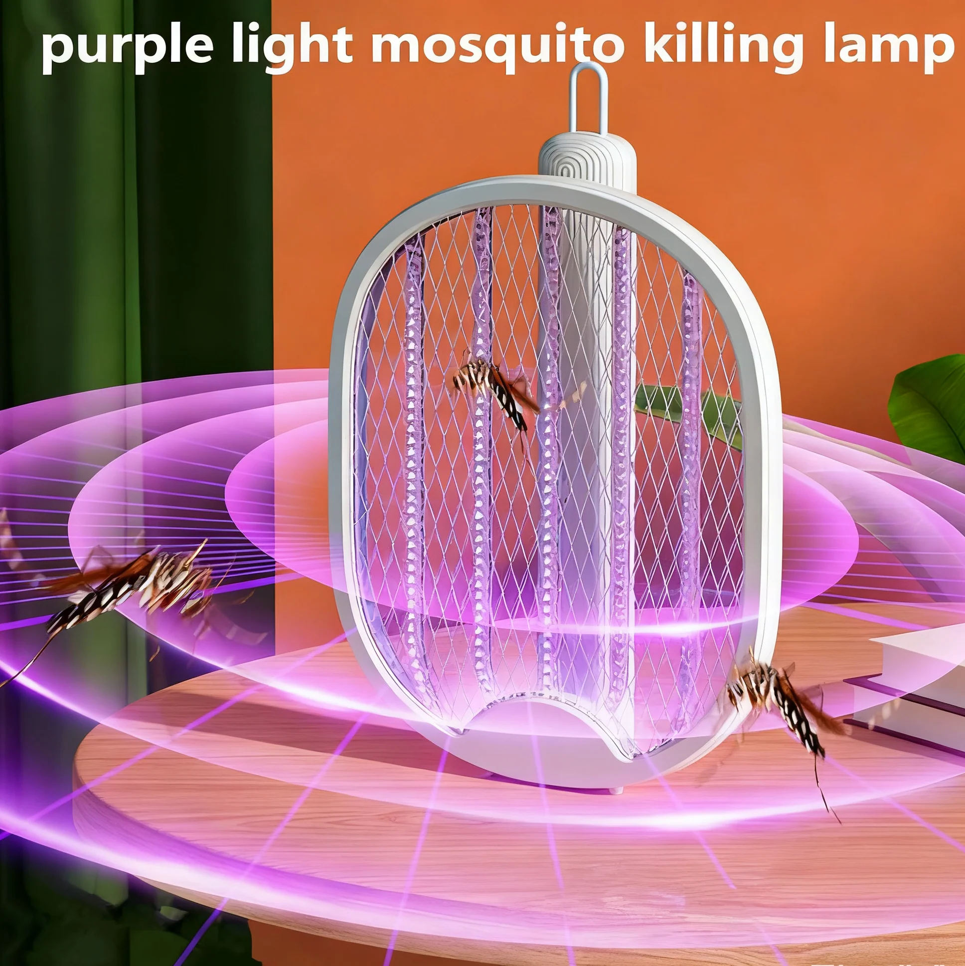 Electric Bug Zapper,Rechargeable Mosquito Killer,Mosquito Bat with Trap Lamp for Indoor and Outdoor - Image 4
