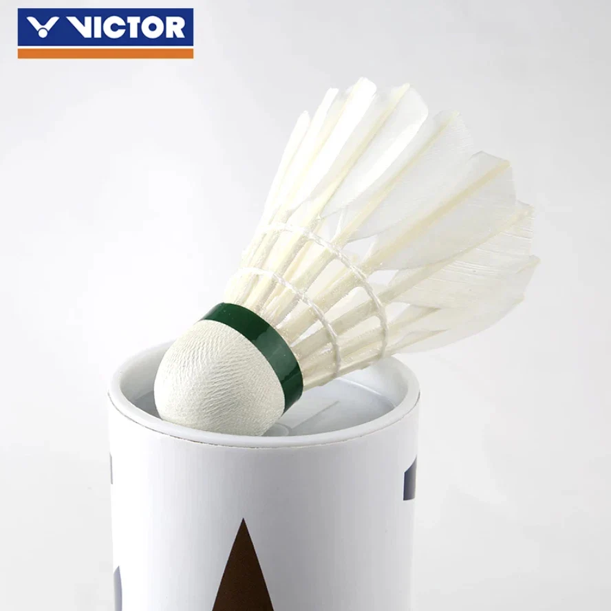 VICTOR 12 PCS Gold No.3 Duck Feather Badminton Shuttlecock - Image 4