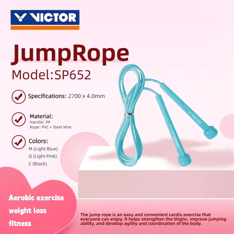 VICTOR Jump Rope – Fitness Training, Unisex, 2.7mx4.0mm,SP652 - Image 21