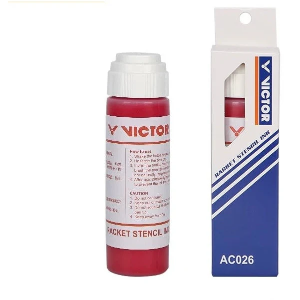 VICTOR Racket Stengil Ink AC026 Red Blue White Gold - Image 2