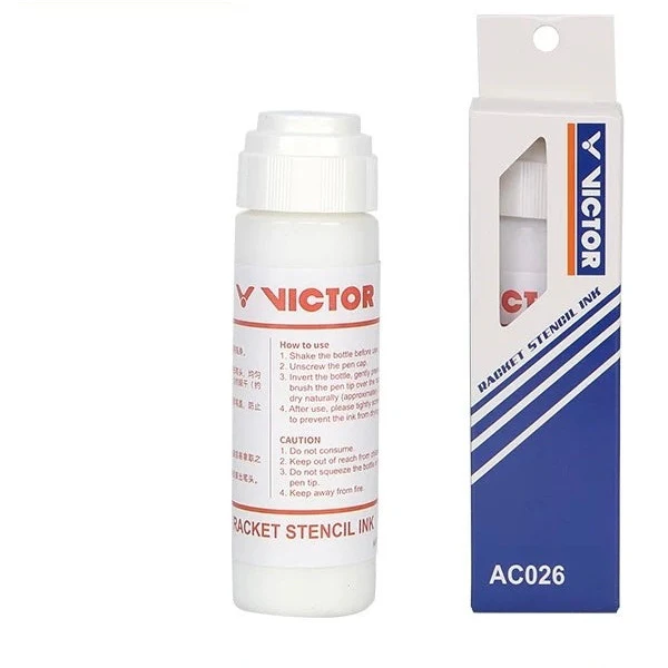 VICTOR Racket Stengil Ink AC026 Red Blue White Gold - Image 3