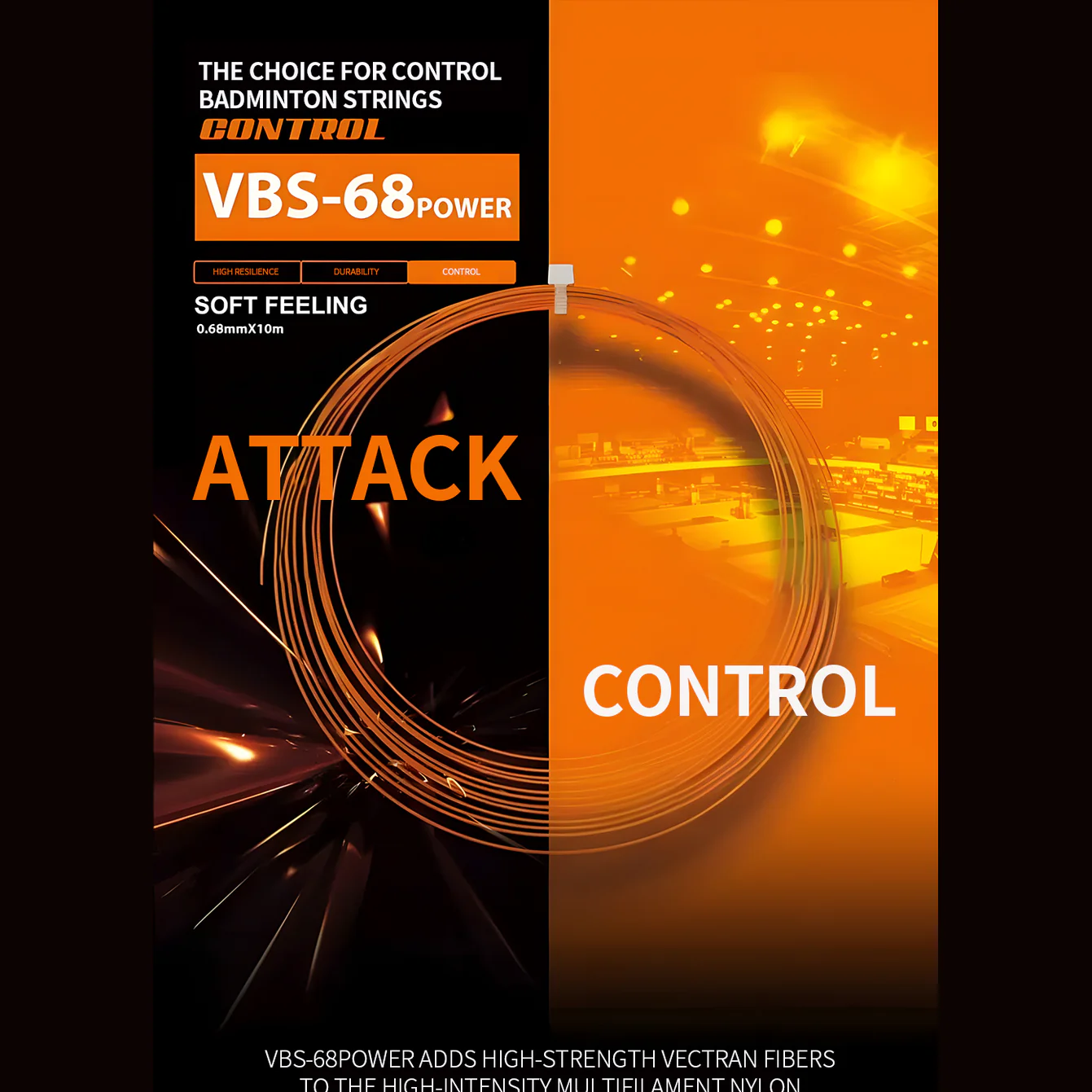 VICTOR VBS - 68 POWER Badminton String - Image 2