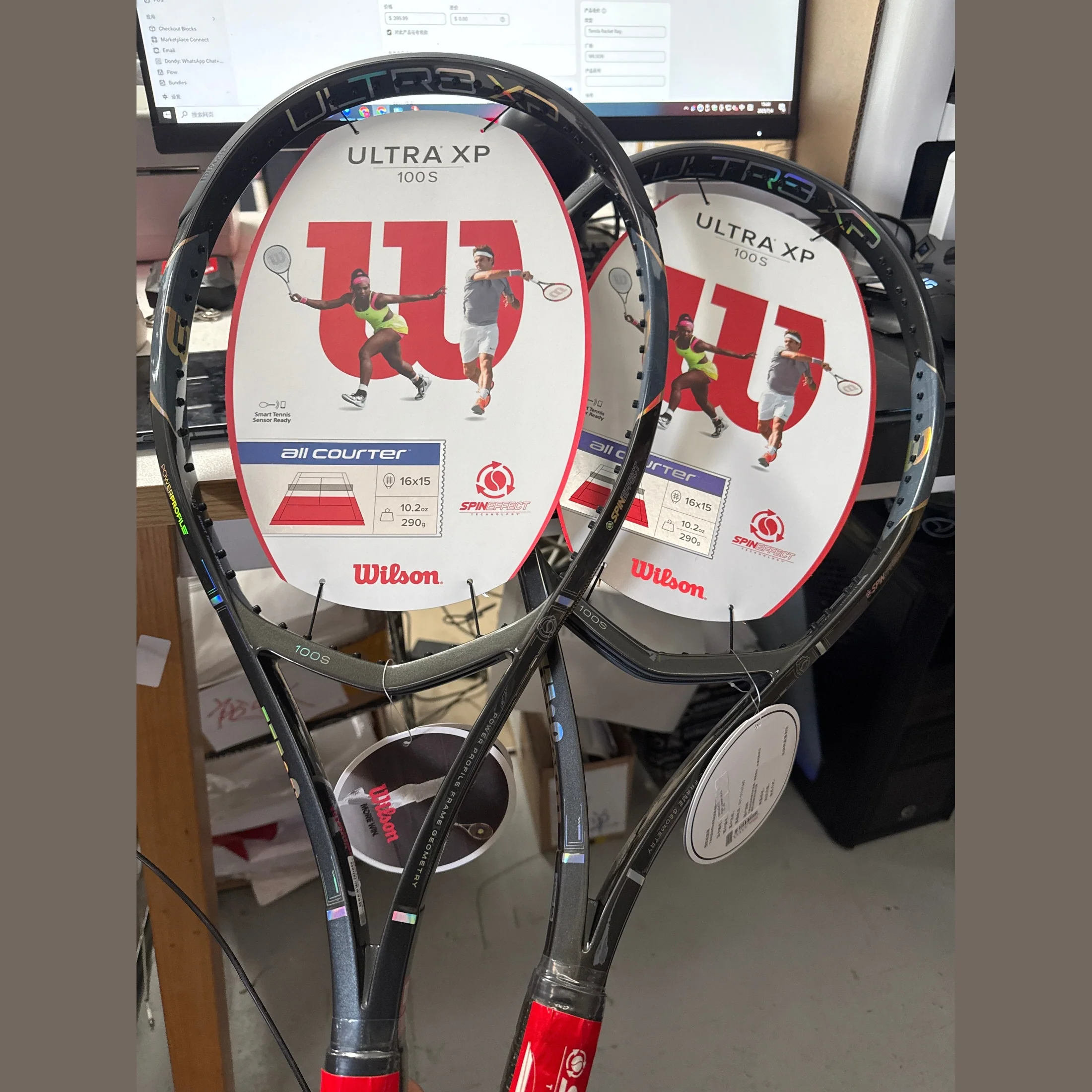 WILSON Ultra XP 100S 100 head 10.2oz 16x15 4 1/4 Grip Tennis Racquet