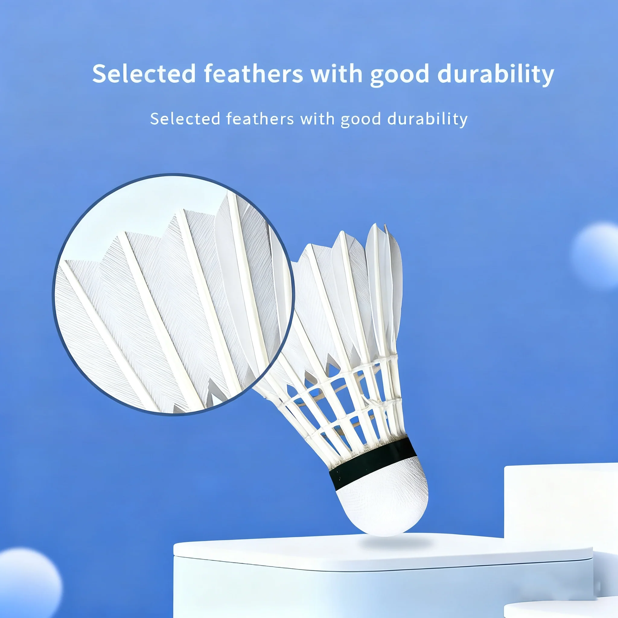 WONG 12 PCS 09 Badminton Duck Feather Badminton Shuttlecock - Image 2