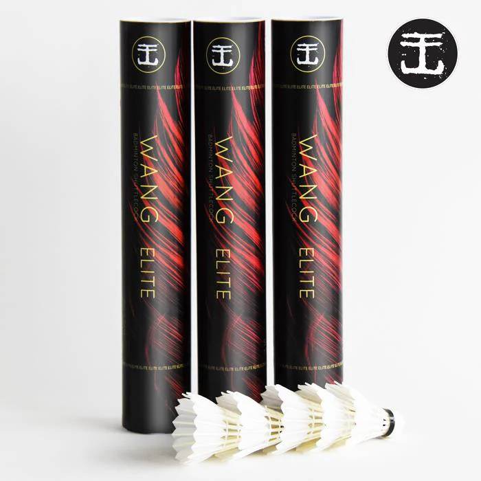 WONG 12 PCS ELITE Badminton Goose Feather Badminton Shuttlecock