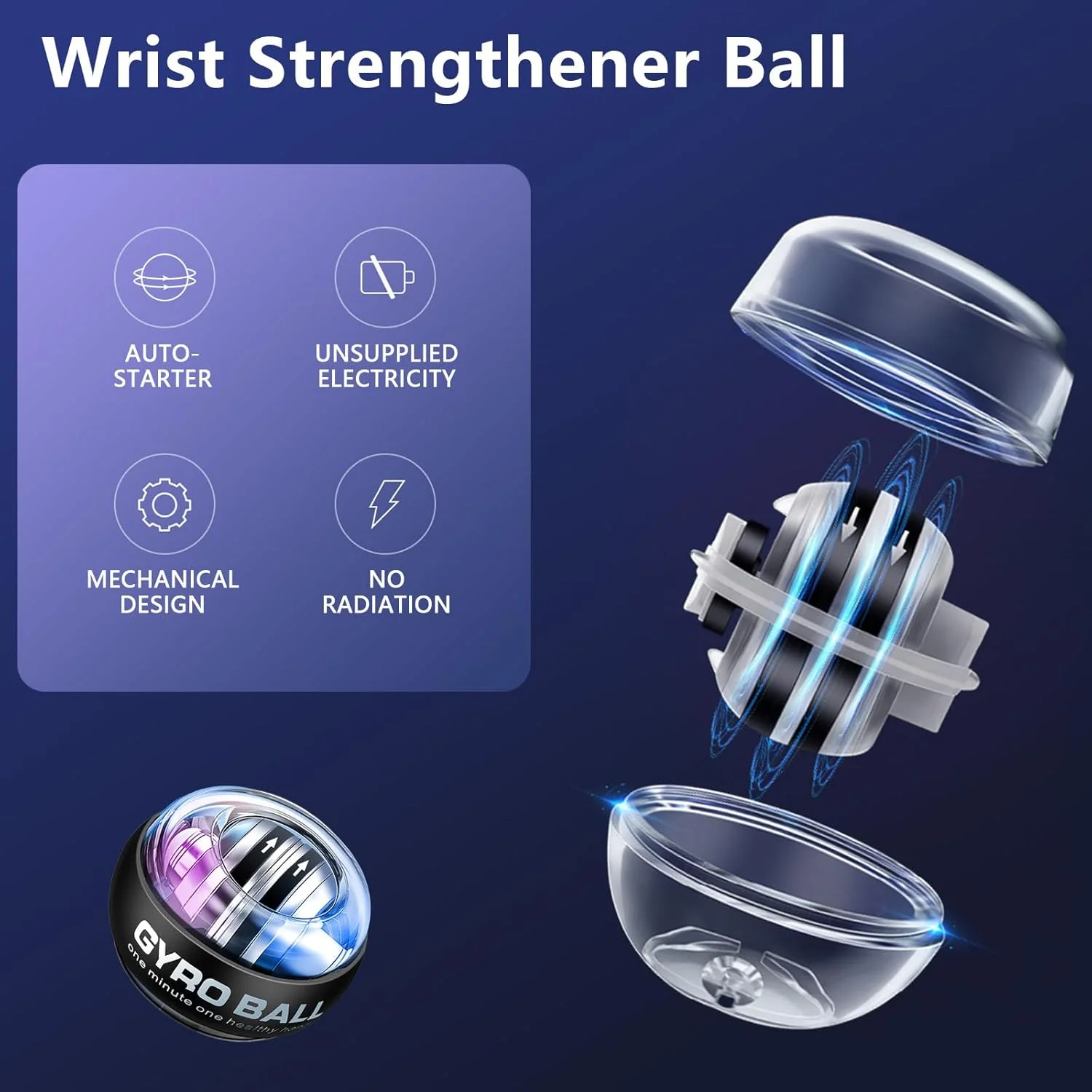 Wrist Power Ball Wrist Strengthener and Forearm Exerciser for Stronger Arm Fingers Wrist Bones - Image 4