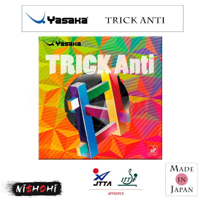 YASAKA - TRICK ANTI - Table Tennis Rubber - Black