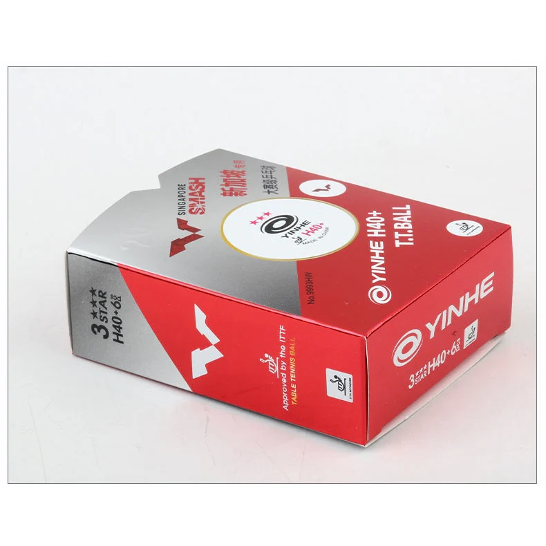Yinhe H40+ Seamed Singapore Smash WTT 3 Star White 6PC Table Tennis Ball - Image 4