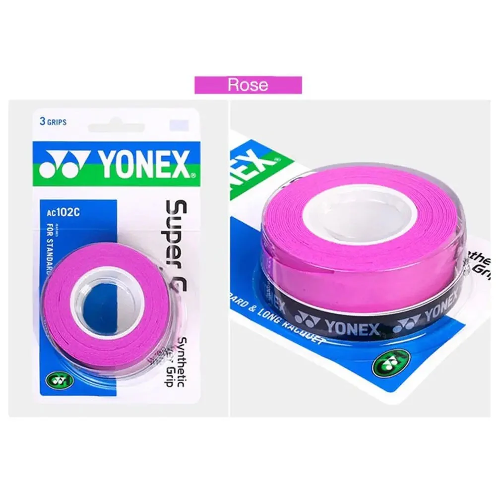 YONEX Super Grap AC102C/EX Over Grip Tape (3 Pack) - BLACK - Image 6