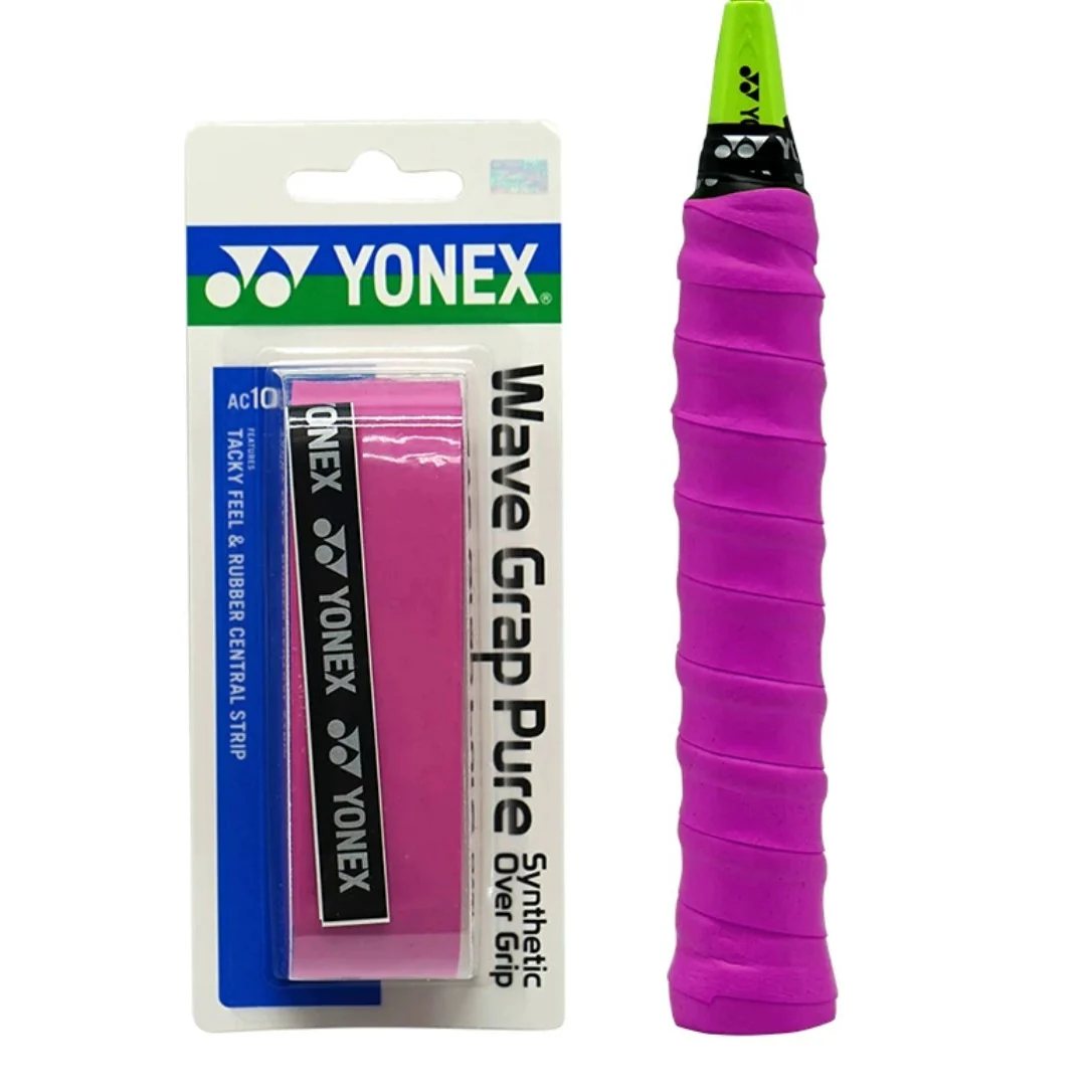 YONEX AC108WEX Wave Grap Pure Synthetic Over Grip - BLACK - Image 10