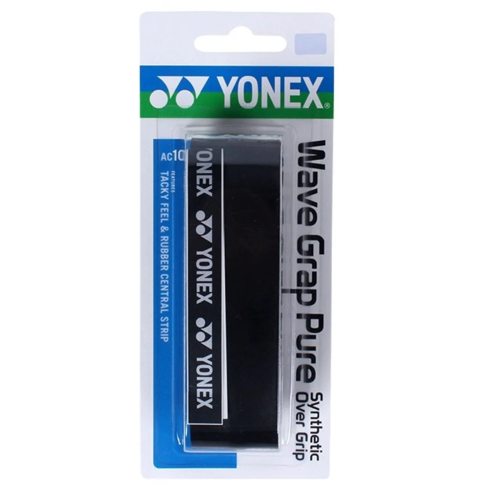 YONEX AC108WEX Wave Grap Pure Synthetic Over Grip - BLACK - Image 15