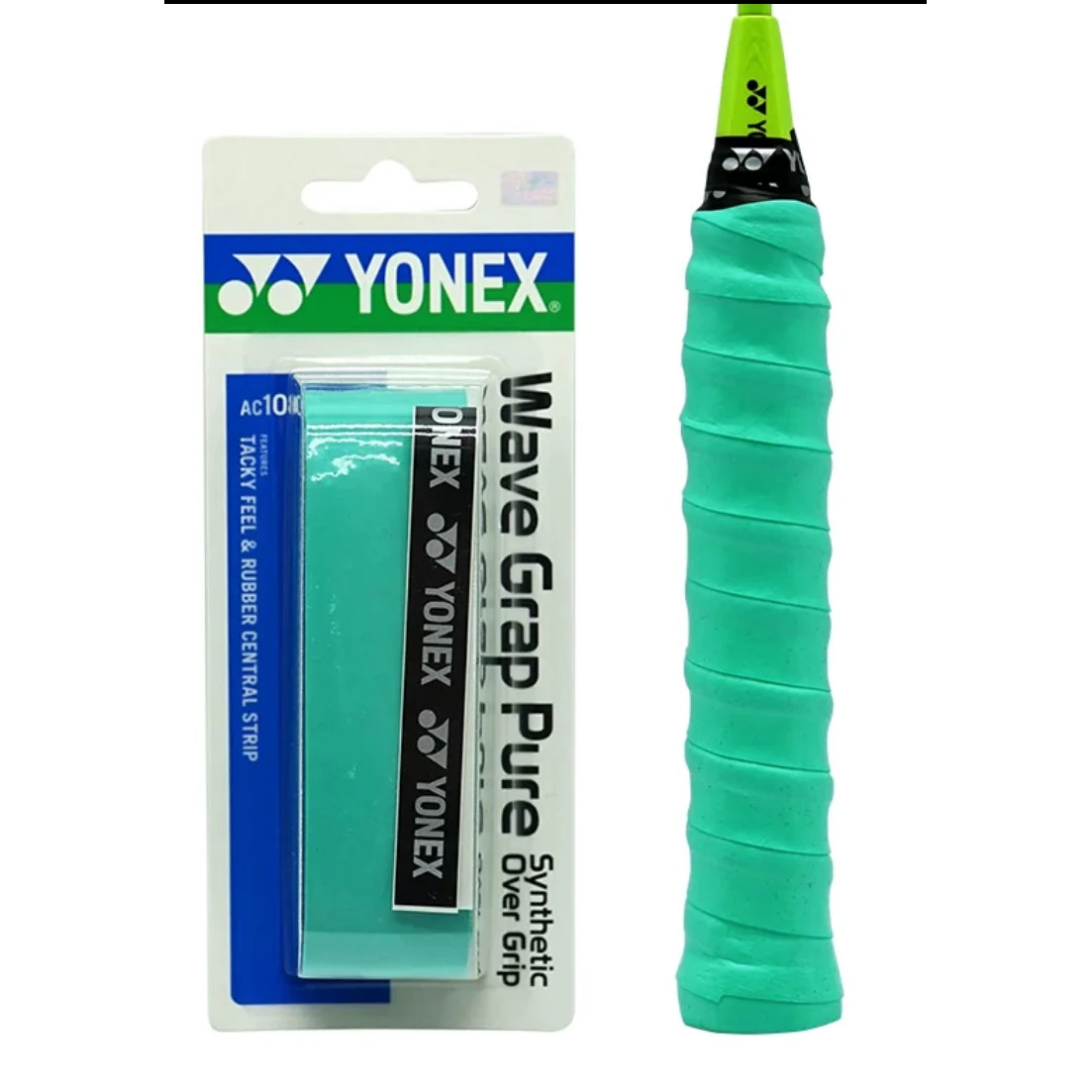 YONEX AC108WEX Wave Grap Pure Synthetic Over Grip - BLACK - Image 6