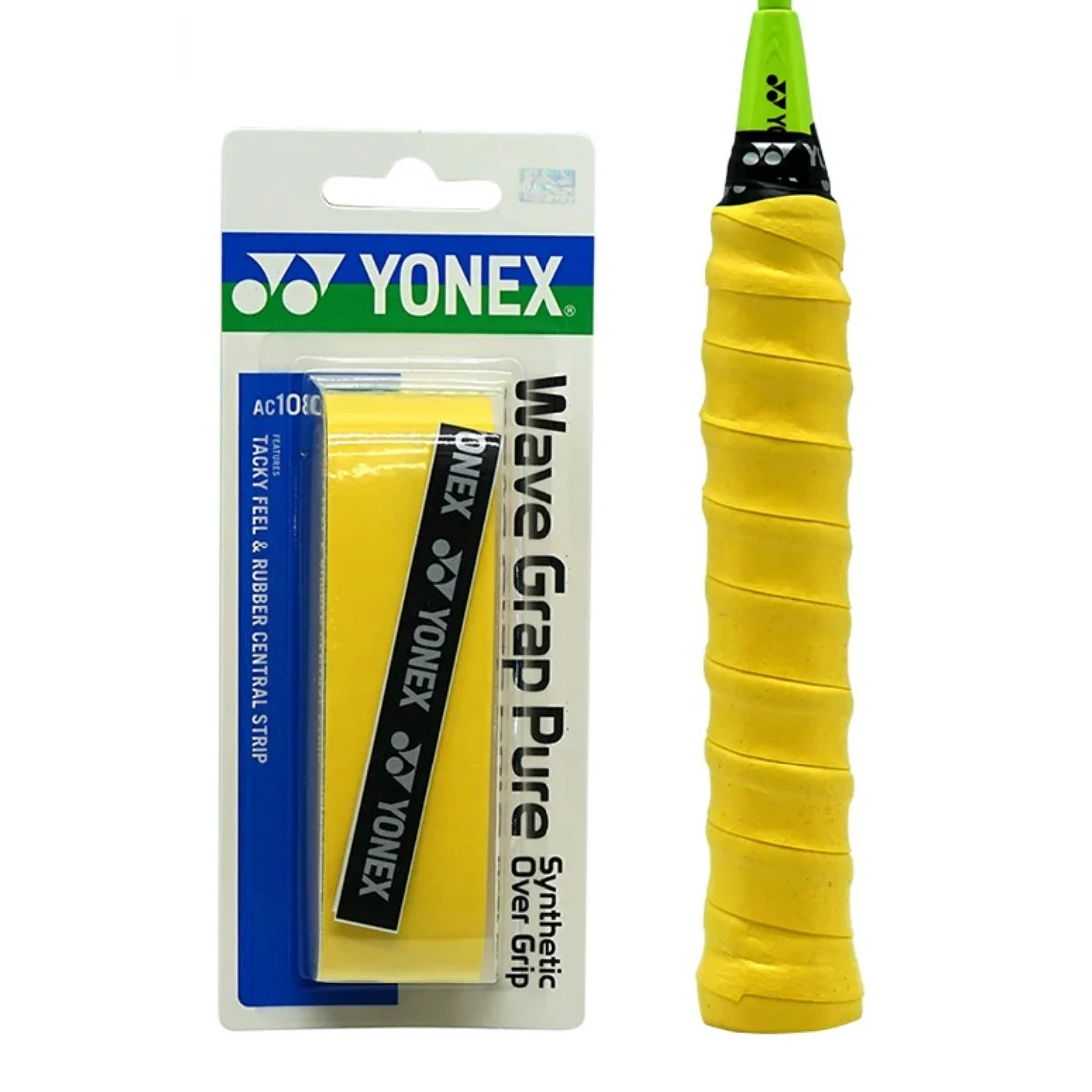 YONEX AC108WEX Wave Grap Pure Synthetic Over Grip - BLACK - Image 8