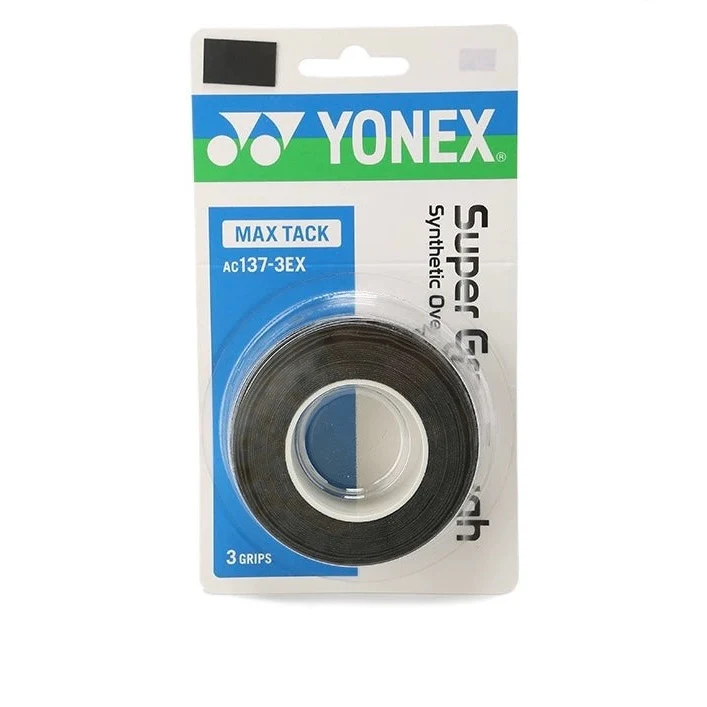 YONEX AC137-3EX SUPER GRAP TOUGH MAX TACK (3 wraps) Badminton Product - BLACK - Image 4