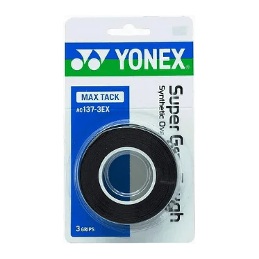 YONEX AC137-3EX SUPER GRAP TOUGH MAX TACK (3 wraps) Badminton Product - BLACK - Image 9