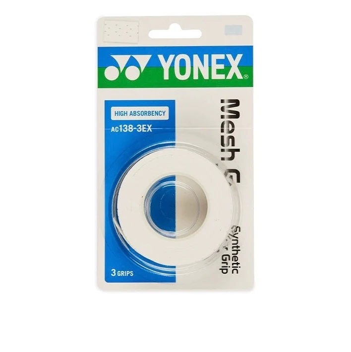 YONEX AC138-3EX Mesh Grap(3 wraps)Perforated Surface and High Absorbency Grip Tape - BLACK - Image 4