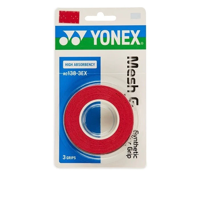 YONEX AC138-3EX Mesh Grap(3 wraps)Perforated Surface and High Absorbency Grip Tape - BLACK - Image 5