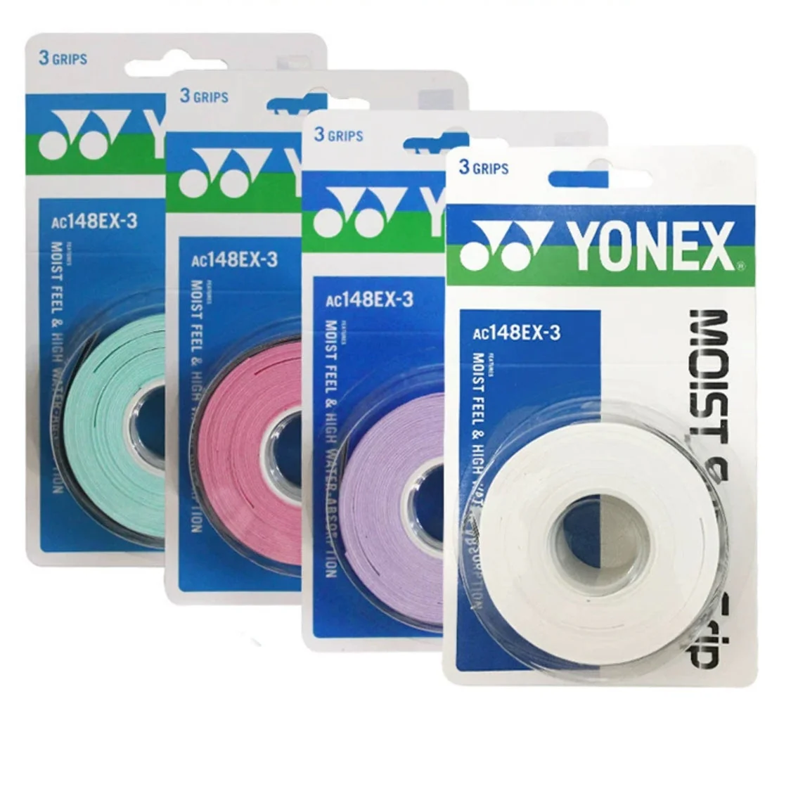 YONEX AC148EX-3 Moist Super Grip 3 Grip Tape - WHITE
