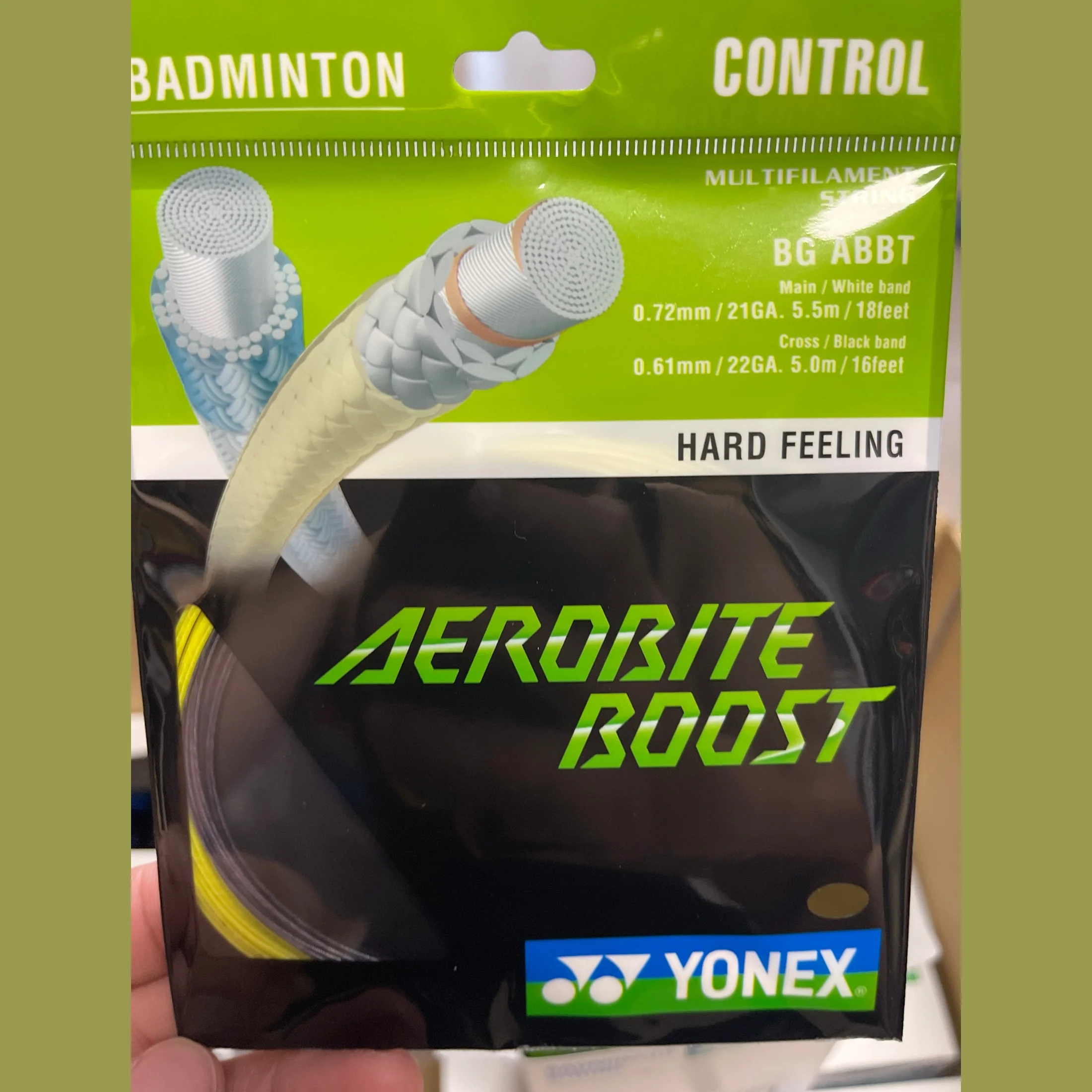 YONEX Aerobite Boost Badminton String ABBT - GREY - Image 2