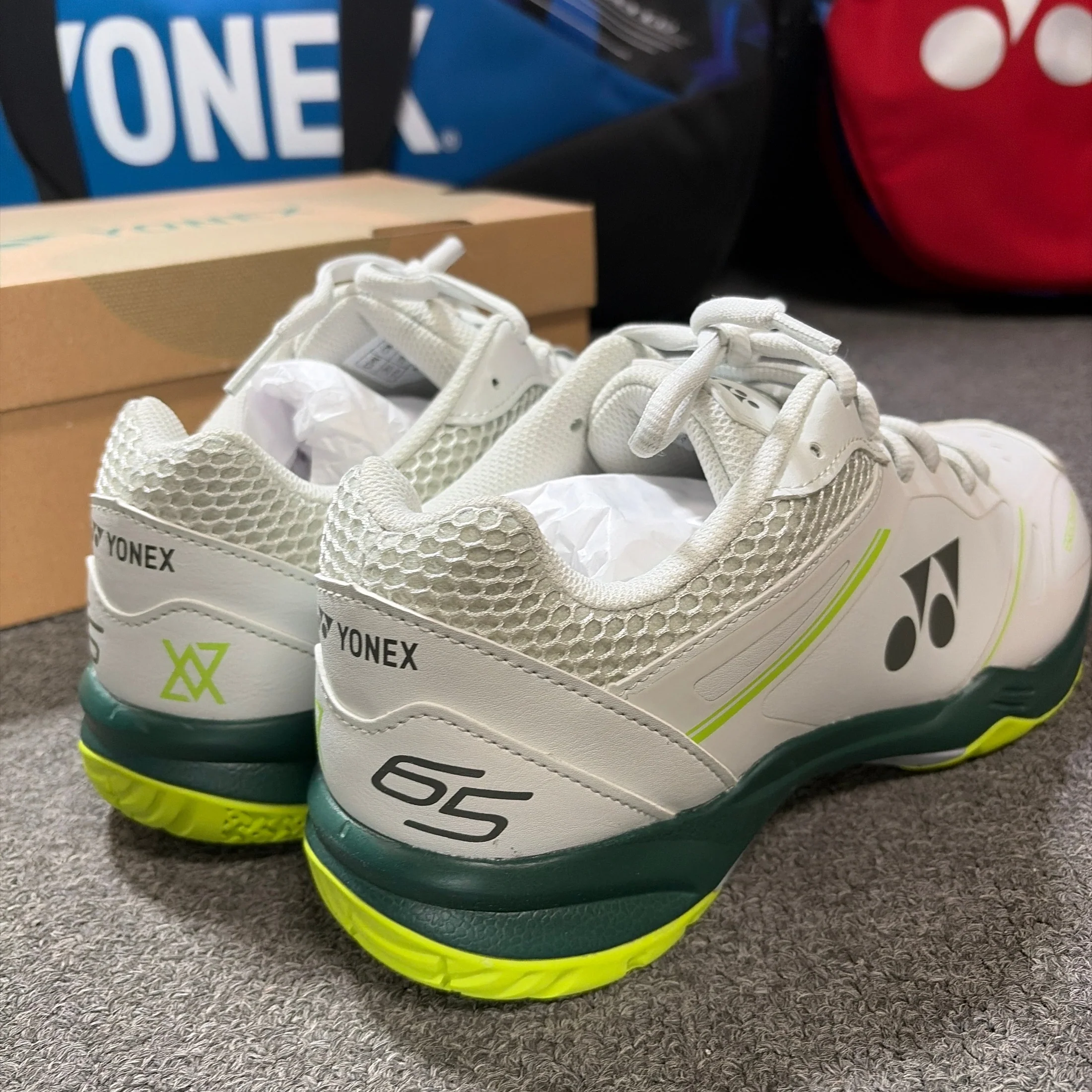 Yonex Power Cushion 65 X VA Badminton Shoes - Grayish Beige - Image 3