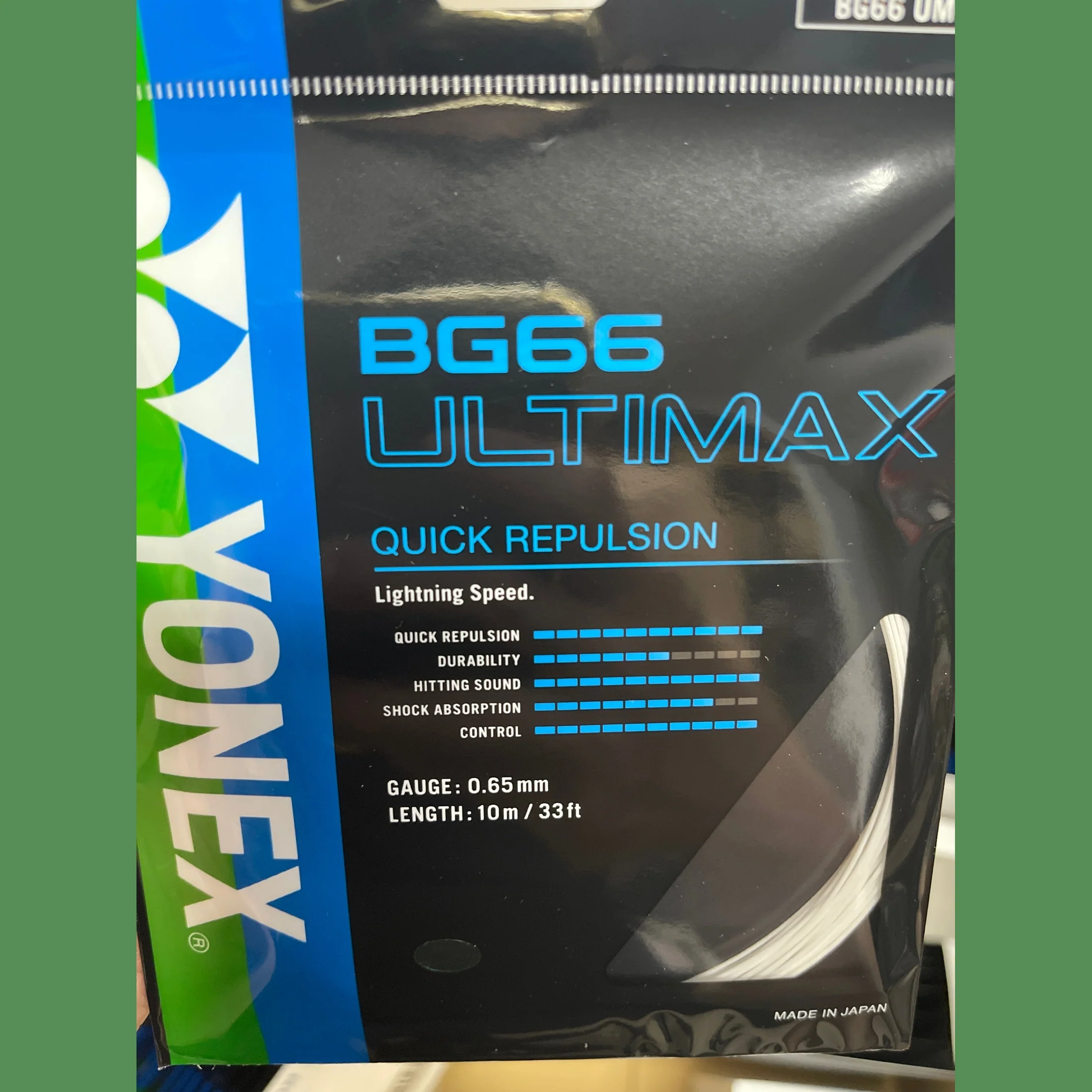 YONEX BG66 ULTIMAX Badminton String 66U - BLACK - Image 6