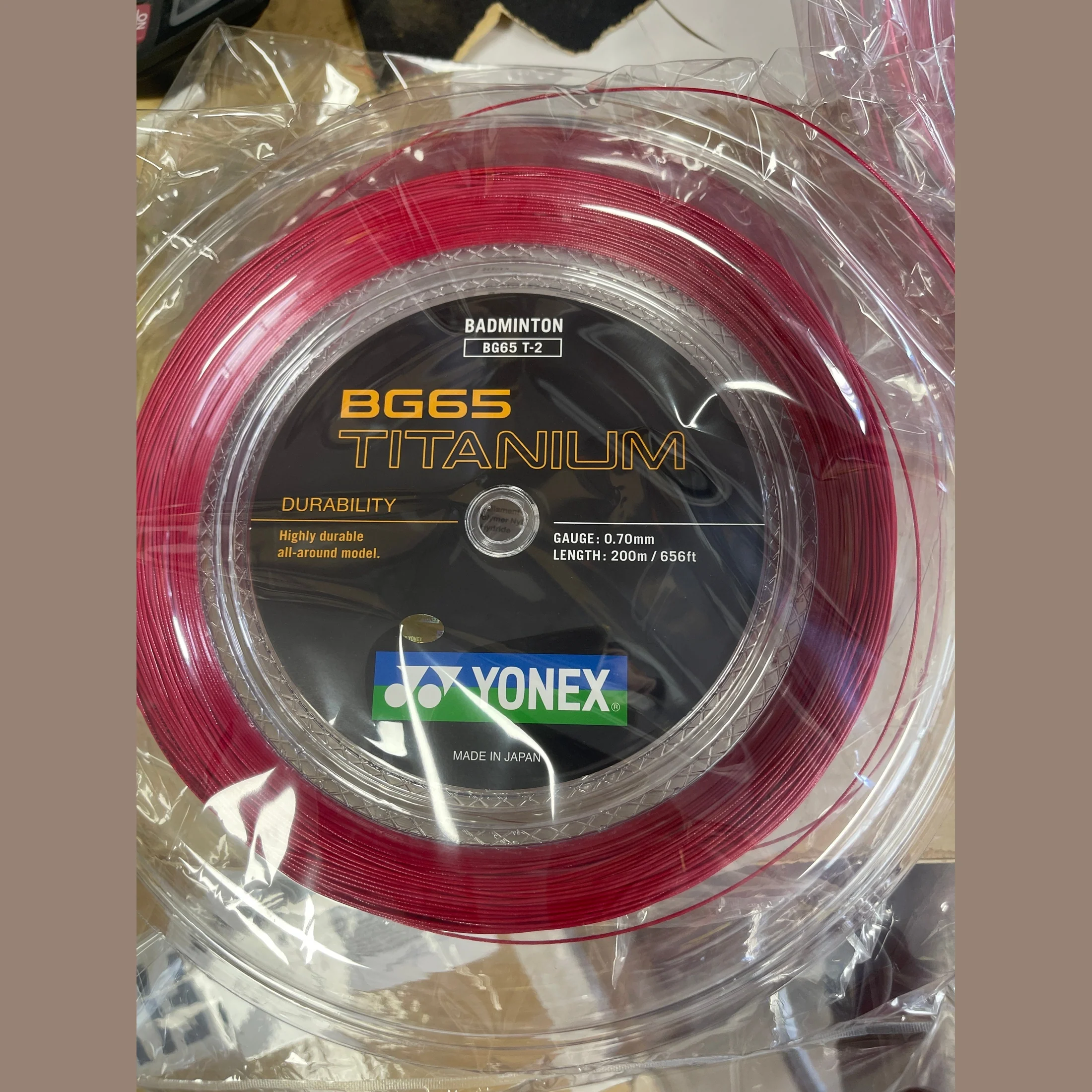 YONEX BG 65 Ti 200m Badminton String - White - Image 4