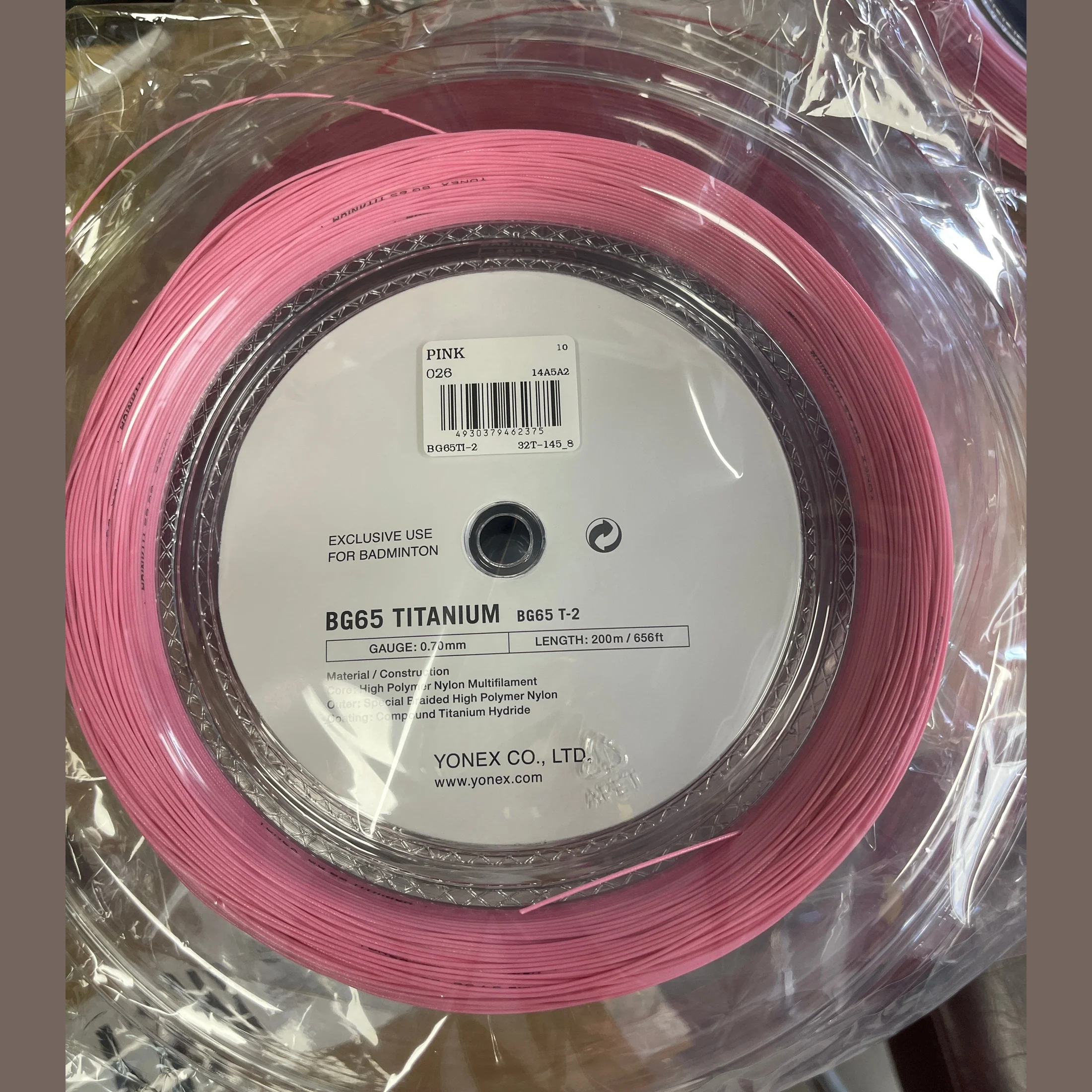 YONEX BG 65 Ti 200m Badminton String - White - Image 5
