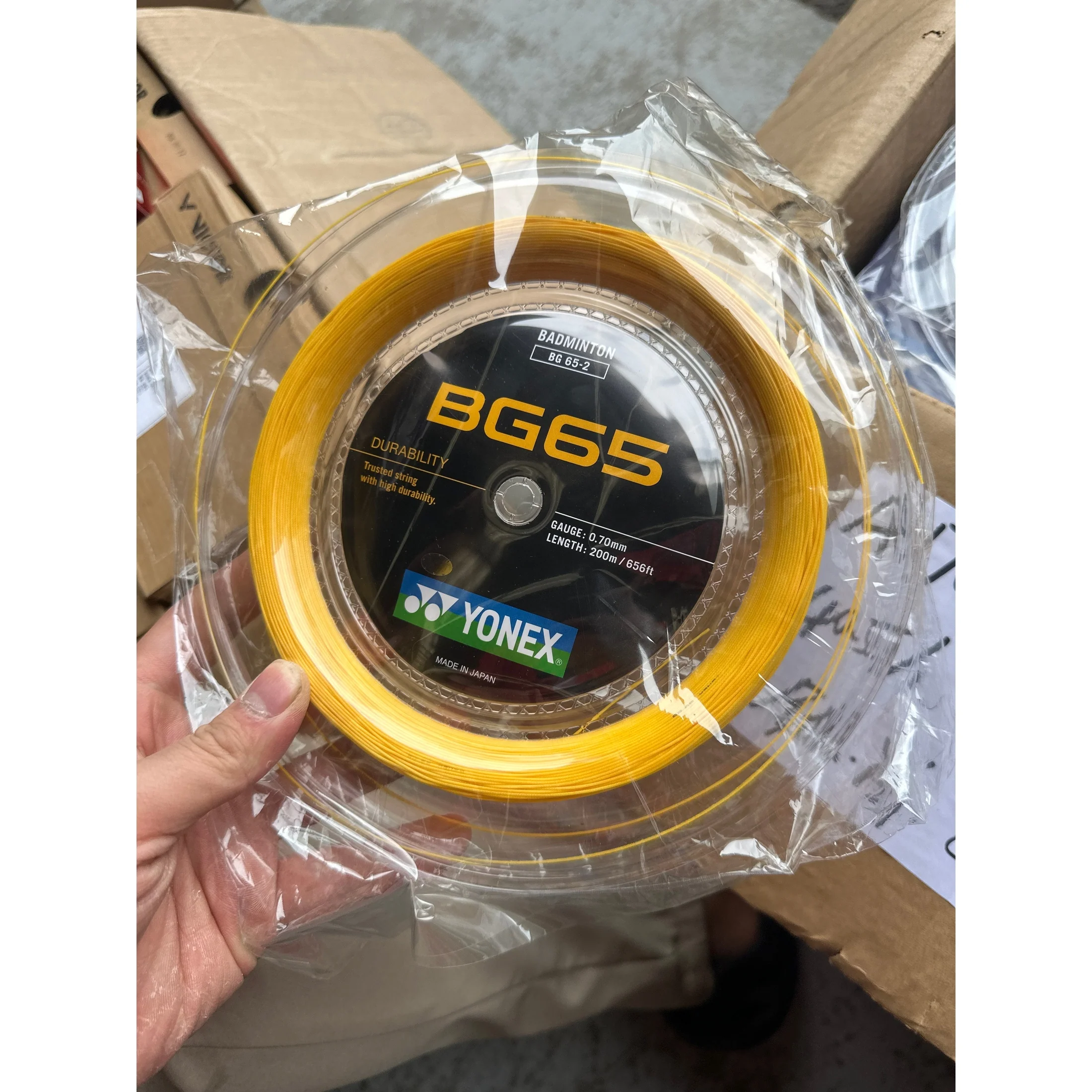 YONEX BG65 String (200m Coil) BG65 Badminton String - White - Image 4