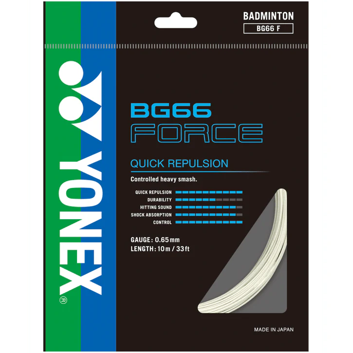 YONEX BG66 FORCE Badminton String - WHITE