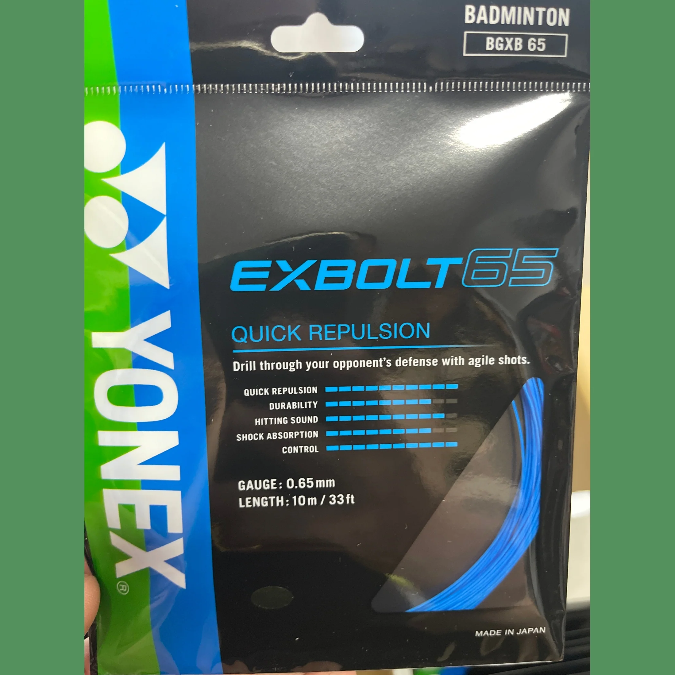 YONEX EXBOLT65 Badminton String - PURPLE - Image 4