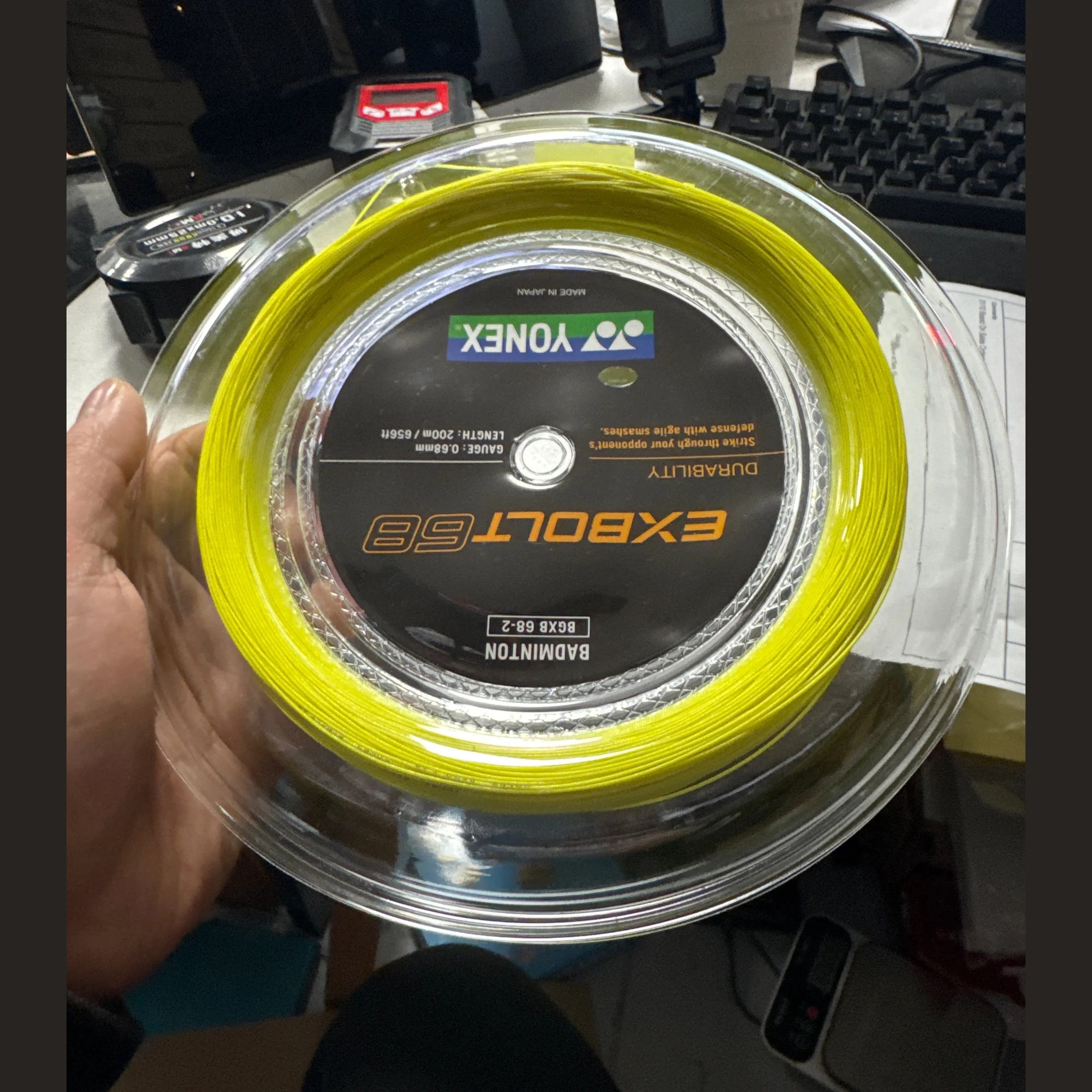 YONEX EXBOLT 68 Badminton String (200m Coil) EX68 - White - Image 5