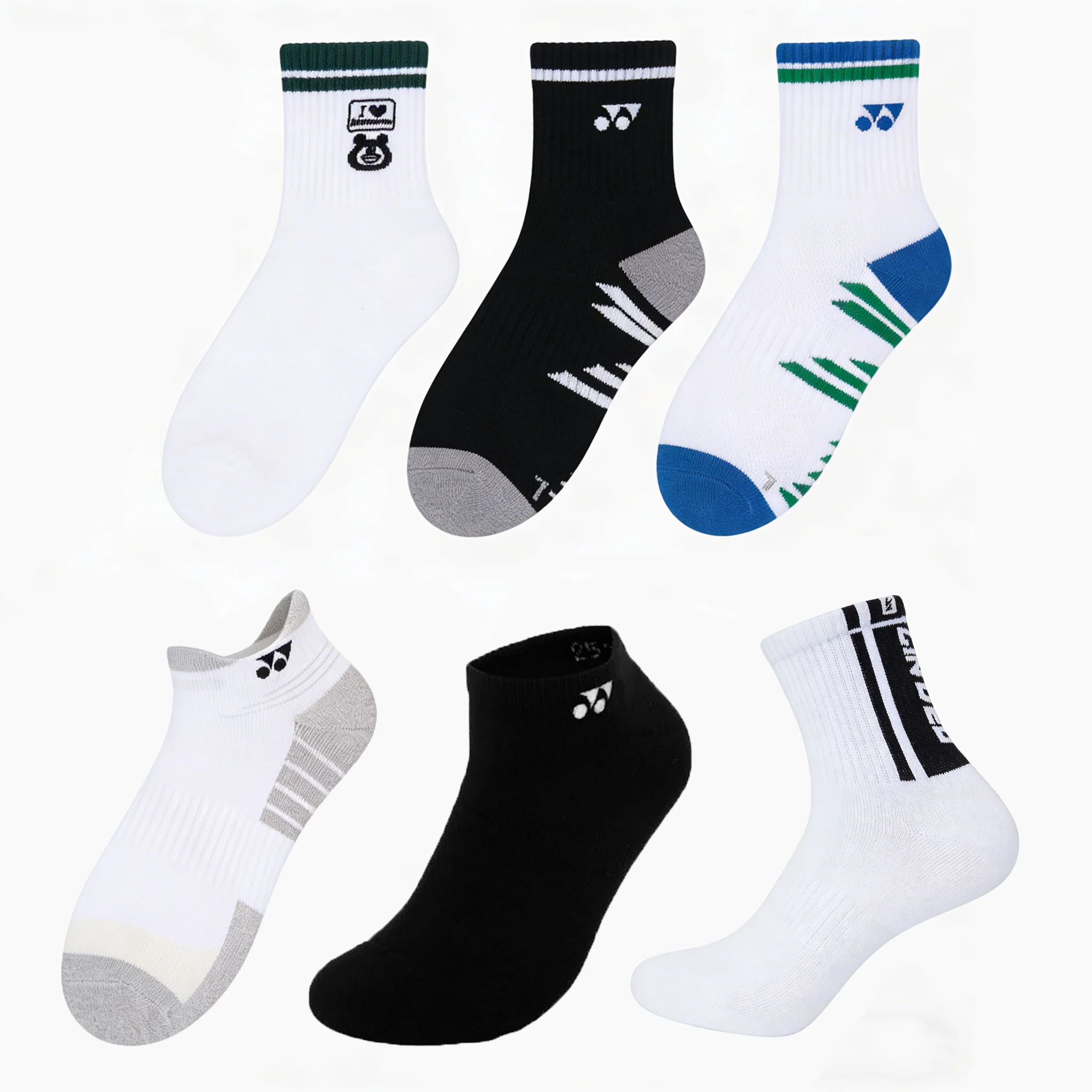 YONEX Men Badminton Sport Sock Badminton Apparel - White