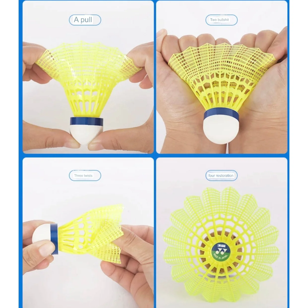 YONEX MAVIS 350 Badminton Nylon Shuttlecock 6PCS - WHITE - Image 5