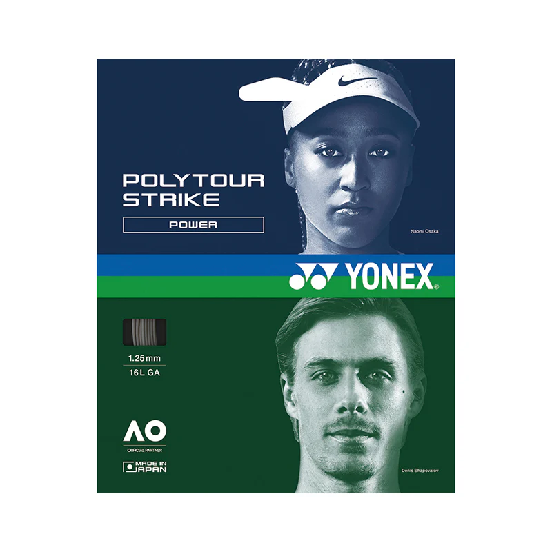 Yonex Tennis Racket String POLYTOUR STRIKE 120/125/130 Badminton Racket - Gray
