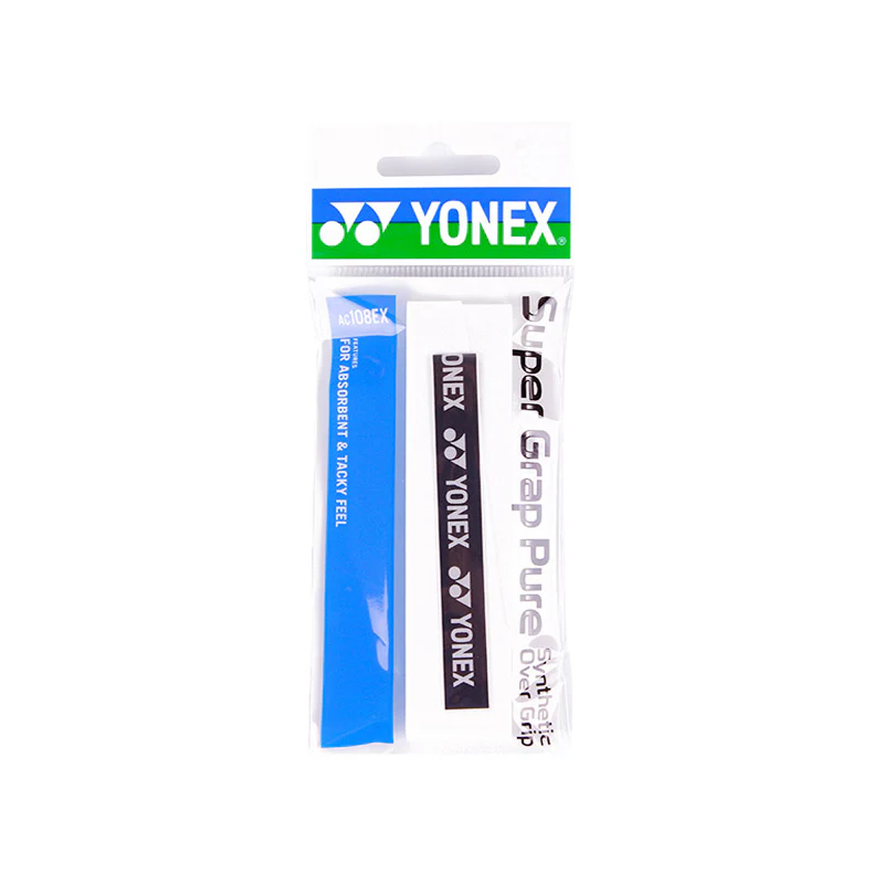 YONEX Badminton Tennis Racket Super Grip Tape(1 wrap)AC108ex - Black / White - Image 10